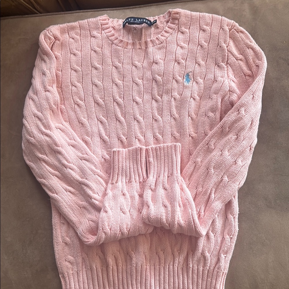 Polo by Ralph Lauren Pink Cable Knit Sweater